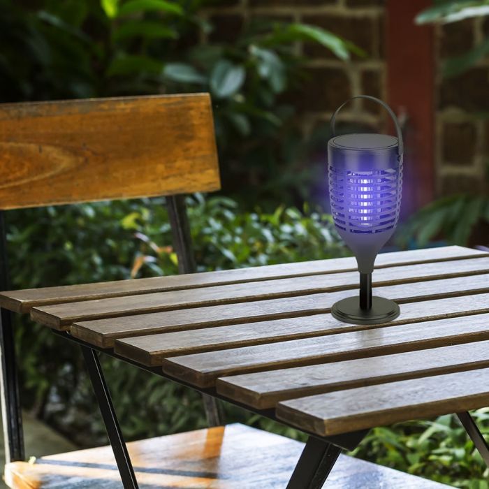 1.3W V-TAC Elektriskais insektu iznīcinātājs,  128x128x672mm, IP24, Li-ion 18650,3.7V,2200mAh Battery 4h MAX
