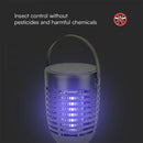 1.3W V-TAC Elektriskais insektu iznīcinātājs,  128x128x672mm, IP24, Li-ion 18650,3.7V,2200mAh Battery 4h MAX