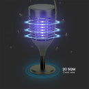 1.3W V-TAC Elektriskais insektu iznīcinātājs,  128x128x672mm, IP24, Li-ion 18650,3.7V,2200mAh Battery 4h MAX