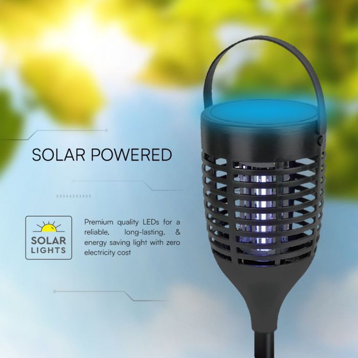 1.3W V-TAC Elektriskais insektu iznīcinātājs,  128x128x672mm, IP24, Li-ion 18650,3.7V,2200mAh Battery 4h MAX
