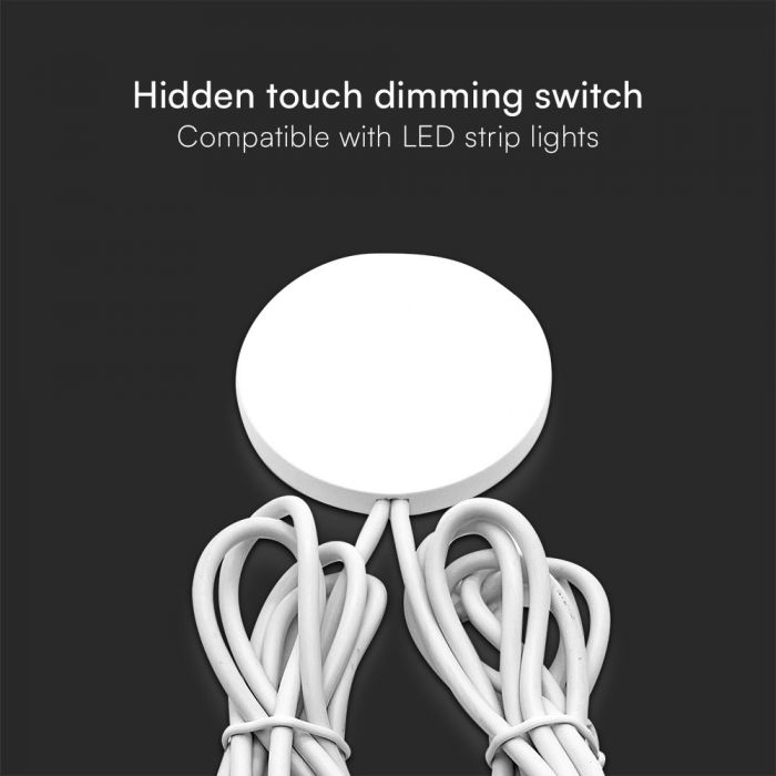 12-24V 6A white dimmer for LED strip, IP20, max output 72W/12V,144W/24V