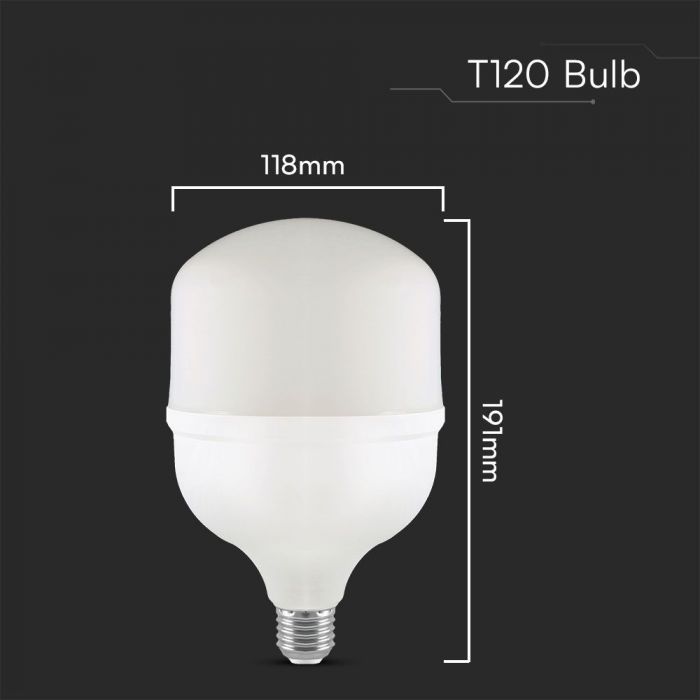 E27/E40 40W(4320Lm) LED Spuldze, V-TAC, IP20, T120, auksti balta gaisma 6500K