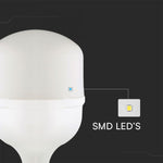 E27/E40 40W(4320Lm) LED Spuldze, V-TAC, IP20, T120, auksti balta gaisma 6500K