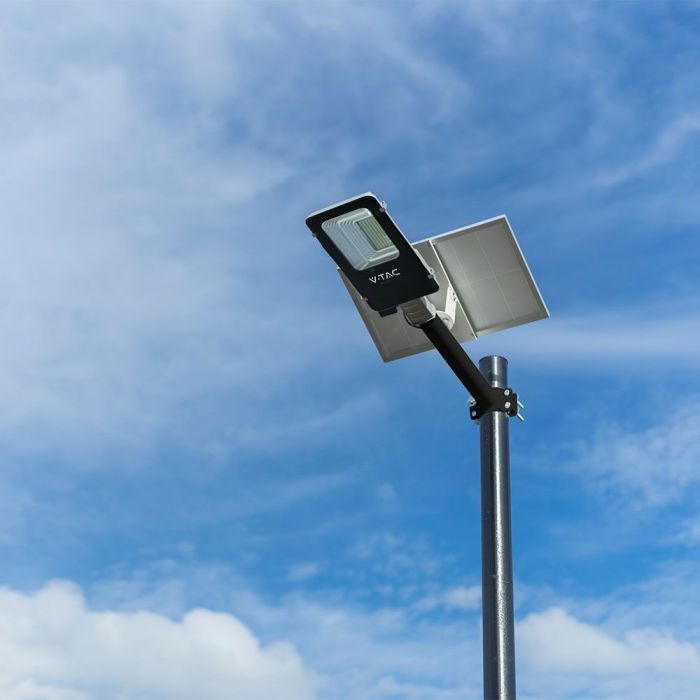 50W HYBRID LED Solar Street Light with remote control, IP65, V-TAC, cool white 6500K