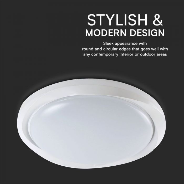 Круглый купольный светильник 30/60/30W(6000Lm) LED V-TAC с дистанционным управлением, IP20, белый, диммируемый, 3/1