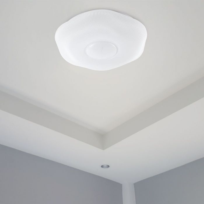 40W(4000Lm) LED V-TAC design rund kupolarmatur med fjärrkontroll, IP20, vit, dimbar, 3/1