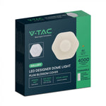 40W(4000Lm) LED V-TAC design rund kupolarmatur med fjärrkontroll, IP20, vit, dimbar, 3/1