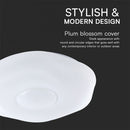 40W(4000Lm) LED V-TAC design round dome luminaire with remote control, IP20, white, dimmable, 3/1