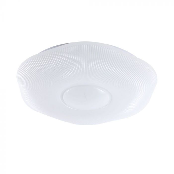 30/60/30W(6000Lm) LED V-TAC design rund kupolarmatur med fjärrkontroll, IP20, vit, dimbar, 3/1