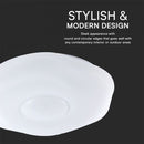 30/60/30W(6000Lm) LED V-TAC disainiga ümmargune kuppelvalgusti kaugjuhtimispuldiga, IP20, valge, timmitav, 3/1