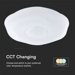 30/60/30W(6000Lm) LED V-TAC design rund kupolarmatur med fjärrkontroll, IP20, vit, dimbar, 3/1