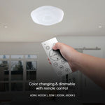 30/60/30W(6000Lm) LED V-TAC design rund kupolarmatur med fjärrkontroll, IP20, vit, dimbar, 3/1