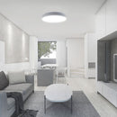 20W / 40W / 20W(4000Lm) LED V-TAC dizaina apaļš kupola gaismeklis ar tālvadības pulti, IP20, balts, dimmējams, 3/1