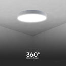 20W / 40W / 20W(4000Lm) LED V-TAC dizaina apaļš kupola gaismeklis ar tālvadības pulti, IP20, balts, dimmējams, 3/1