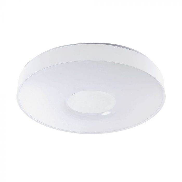 40W(4000Lm) LED V-TAC design rund kupolarmatur med fjärrkontroll, IP20, vit, dimbar, 3/1