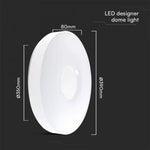 40W (4000Lm) LED V-TAC disainiga ümmargune kuppelvalgusti, puldiga, IP20, valge, timmitav, 3/1