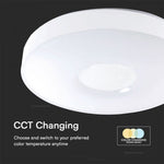 40W (4000Lm) LED V-TAC disainiga ümmargune kuppelvalgusti, puldiga, IP20, valge, timmitav, 3/1