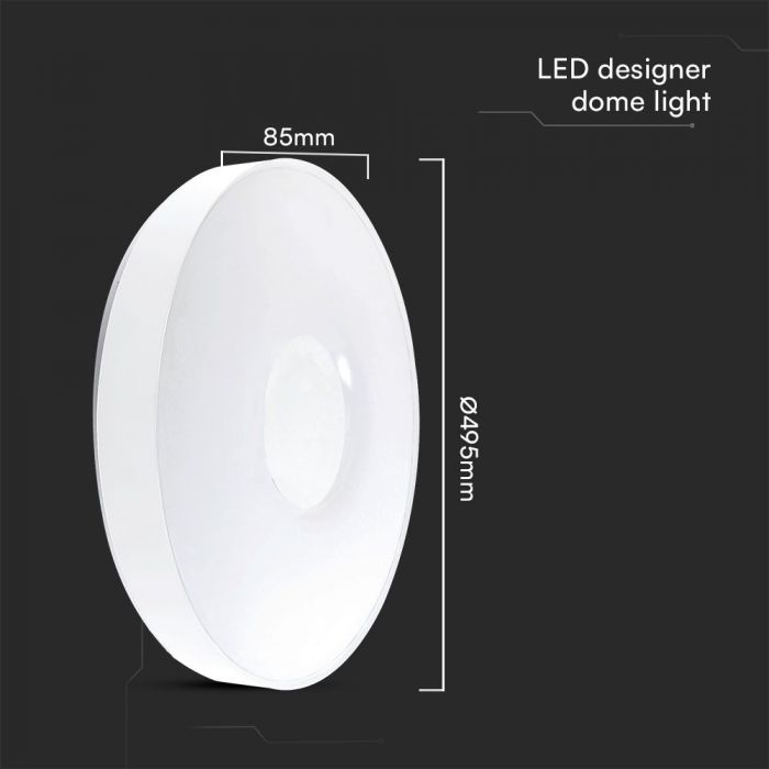 30/60/30W(6000Lm) LED ceiling luminaire, V-TAC, IP20, dimmable, remote control, white, 3IN1