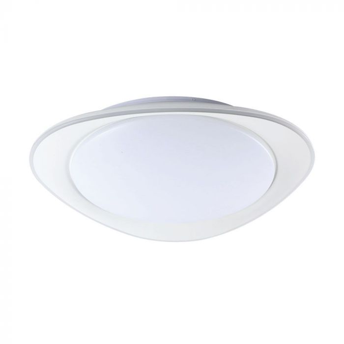 20/40/20W(4000Lm) LED V-TAC design rund kupolarmatur med fjärrkontroll, IP20, vit, dimbar, 3/1