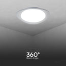 40W(4000Lm) LED V-TAC dizaina apaļš kupola gaismeklis ar tālvadības pulti, IP20, balts, dimmējams, 3/1