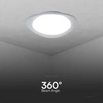20/40/20W(4000Lm) LED V-TAC design rund kupolarmatur med fjärrkontroll, IP20, vit, dimbar, 3/1