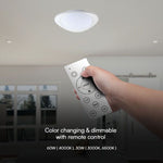 30/60/30W(6000Lm) LED V-TAC design rund kupolarmatur med fjärrkontroll, IP20, vit, dimbar, 3/1