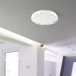 30/60/30W(6000Lm) LED V-TAC design rund kupolarmatur med fjärrkontroll, IP20, vit, dimbar, 3/1
