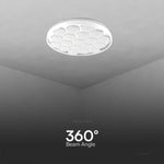 30/60/30W(6000Lm) LED V-TAC design rund kupolarmatur med fjärrkontroll, IP20, vit, dimbar, 3/1