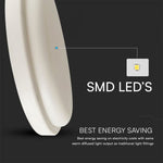 24W(2500Lmm) LED dome luminaire, V-TAC, IP54, warm white light 3000K