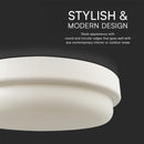 24W(2500Lmm) LED kupolveida gaismeklis, V-TAC, IP54, neitrāli balta gaisma 4000K