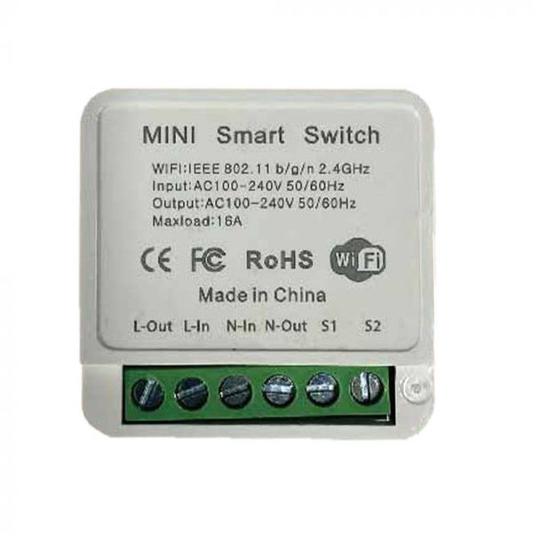 Mini Smart 1 Gang Switch ar iespējotu Wi-Fi, saderīgs ar ALEXA un Google Home