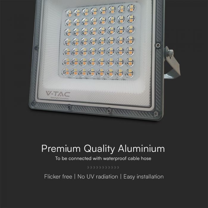50W(500Lm) LED Prožektors, V-TAC, IP65, pelēks, 3IN1