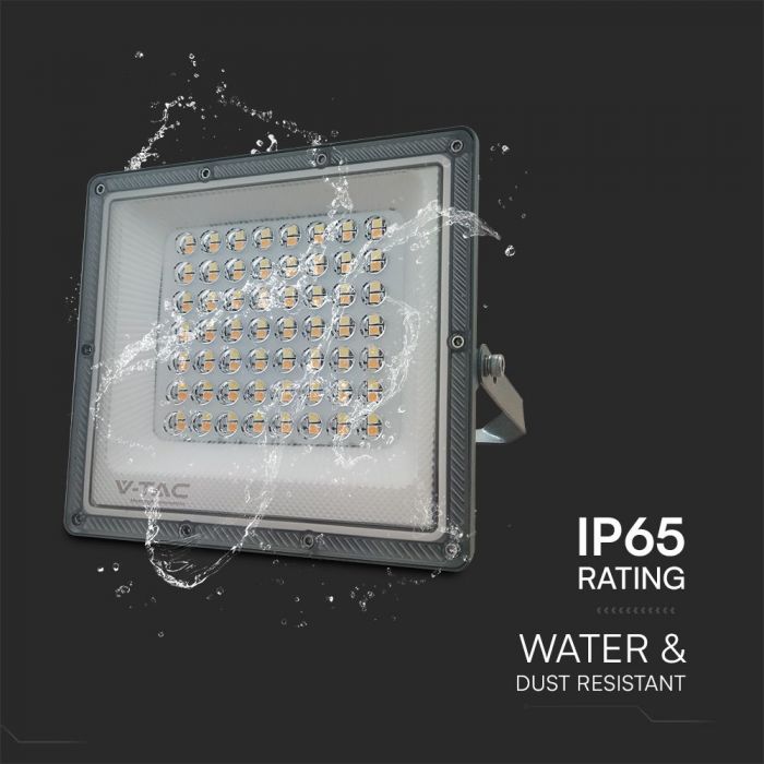 50W(500Lm) LED Prožektors, V-TAC, IP65, pelēks, 3IN1