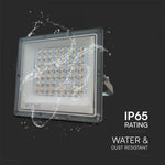 50W(500Lm) LED Prožektors, V-TAC, IP65, pelēks, 3IN1