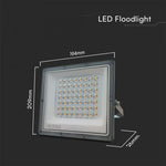 50W(500Lm) LED Prožektors, V-TAC, IP65, pelēks, 3IN1