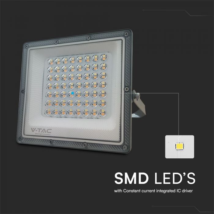 50W(500Lm) LED Prožektors, V-TAC, IP65, pelēks, 3IN1