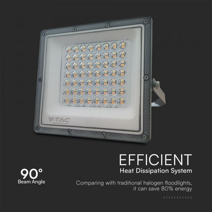 50W(500Lm) LED Prožektors, V-TAC, IP65, pelēks, 3IN1