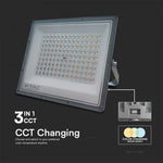 KASTE 10 gab. x 16,67€ – 100W(8150Lm) LED prožektors bez sensora, 3in1 (3000K/4000K/6500K pārslēdzams), V-TAC, IP65, pelēks
