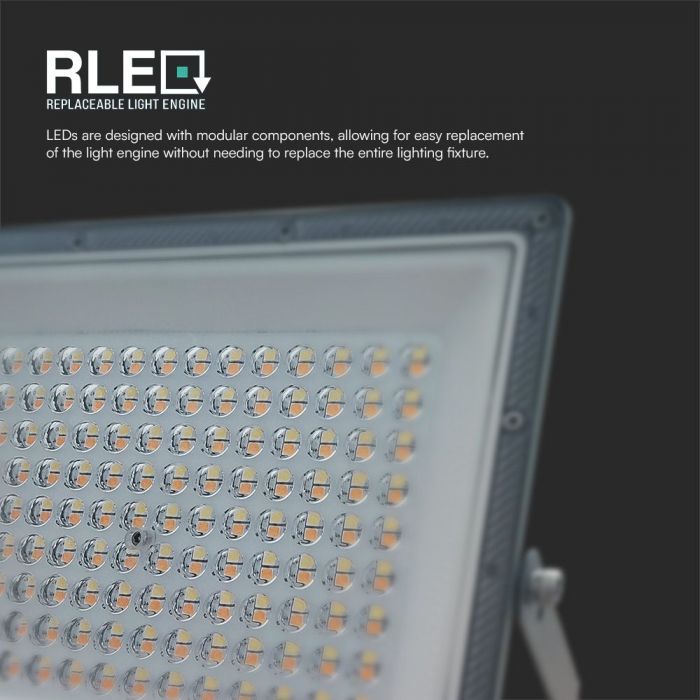 KASTE 10 gab. x 16,67€ – 100W(8150Lm) LED prožektors bez sensora, 3in1 (3000K/4000K/6500K pārslēdzams), V-TAC, IP65, pelēks