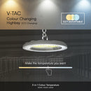 150W(12300Lm) LED industrial warehouse lantern, V-TAC, IP65, 3IN1