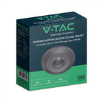 MAX 1000W LED PIR infrasarkanais sensors, V-TAC SAMSUNG, 360°, virsapmetuma,  115x25mm, IP20