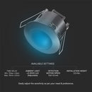 MAX 500W LED PIR infrared sensor, V-TAC SAMSUNG, 360°, overclad, 76x75.6mm, IP20