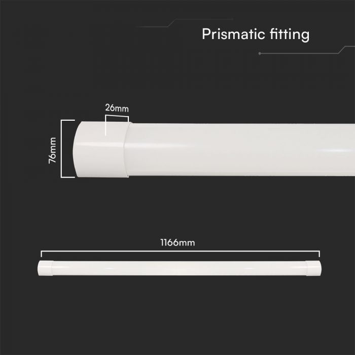 40W (4800Lm) LED 120cm lineaarne valgusti, V-TAC SAMSUNG, 3 aastat garantiid, IK06, IP20, 3IN1