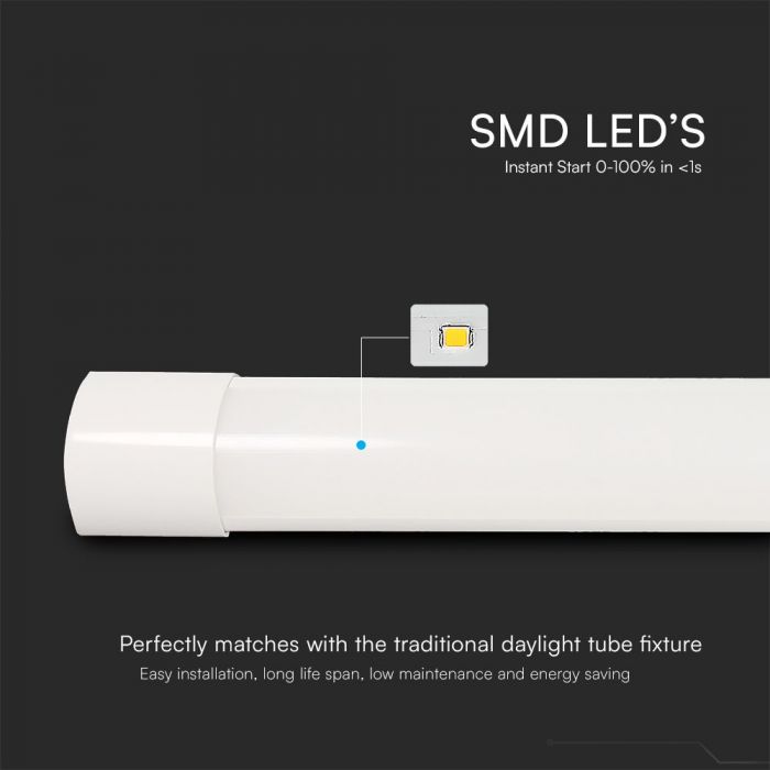 40W (4800Lm) LED 120cm lineaarne valgusti, V-TAC SAMSUNG, 3 aastat garantiid, IK06, IP20, 3IN1