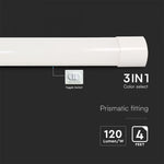 40W (4800Lm) LED 120cm lineaarne valgusti, V-TAC SAMSUNG, 3 aastat garantiid, IK06, IP20, 3IN1