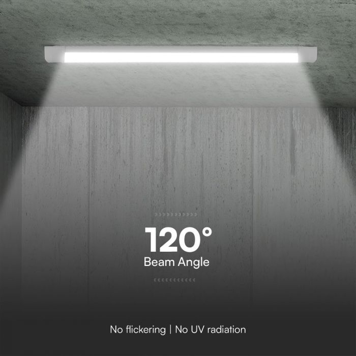 40W (4800Lm) LED 120cm lineaarne valgusti, V-TAC SAMSUNG, 3 aastat garantiid, IK06, IP20, 3IN1