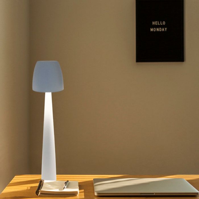 3W(110Lm) DC:5V, 2A LED-bordslampa, V-TAC, IP20, dimbar, vit, 1800mAh litiumbatteri, 3IN1