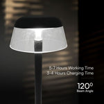 3W(110Lm) DC:5V, 2A LED-bordslampa, V-TAC, IP20, med 1800mAh litiumbatteri, dimbar, vit, 3IN1