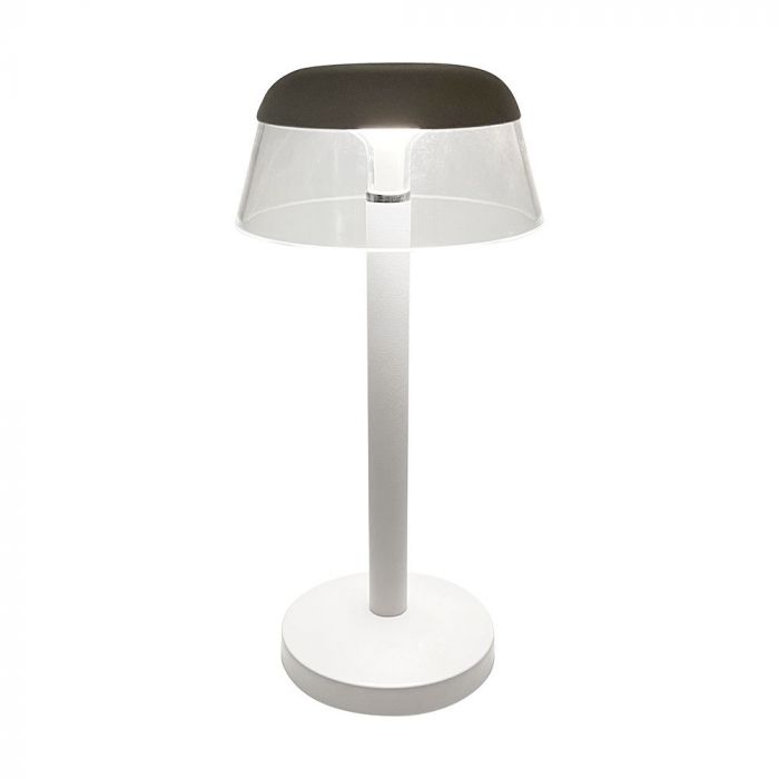 3W(110Lm) LED uzlādējama galda lampa, 1800mAh, V-TAC, IP20, dimmējama, balta, 130x285mm, 3IN1
