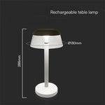3W(110Lm) LED uzlādējama galda lampa, 1800mAh, V-TAC, IP20, dimmējama, balta, 130x285mm, 3IN1